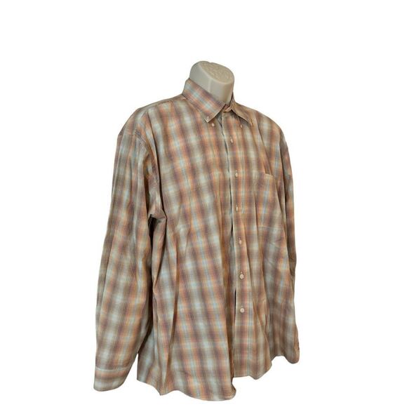 Alan FLUSSER SHIRT MENS XL PURPLE Label PLAID LONG SLEEVE BUTTON UP - Picture 2 of 9